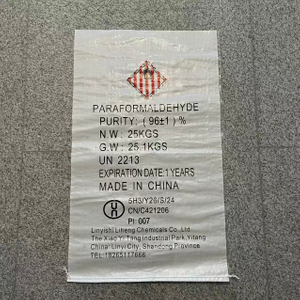 Saco tejido laminado blanco impreso de 25 kg apto para uso alimentario